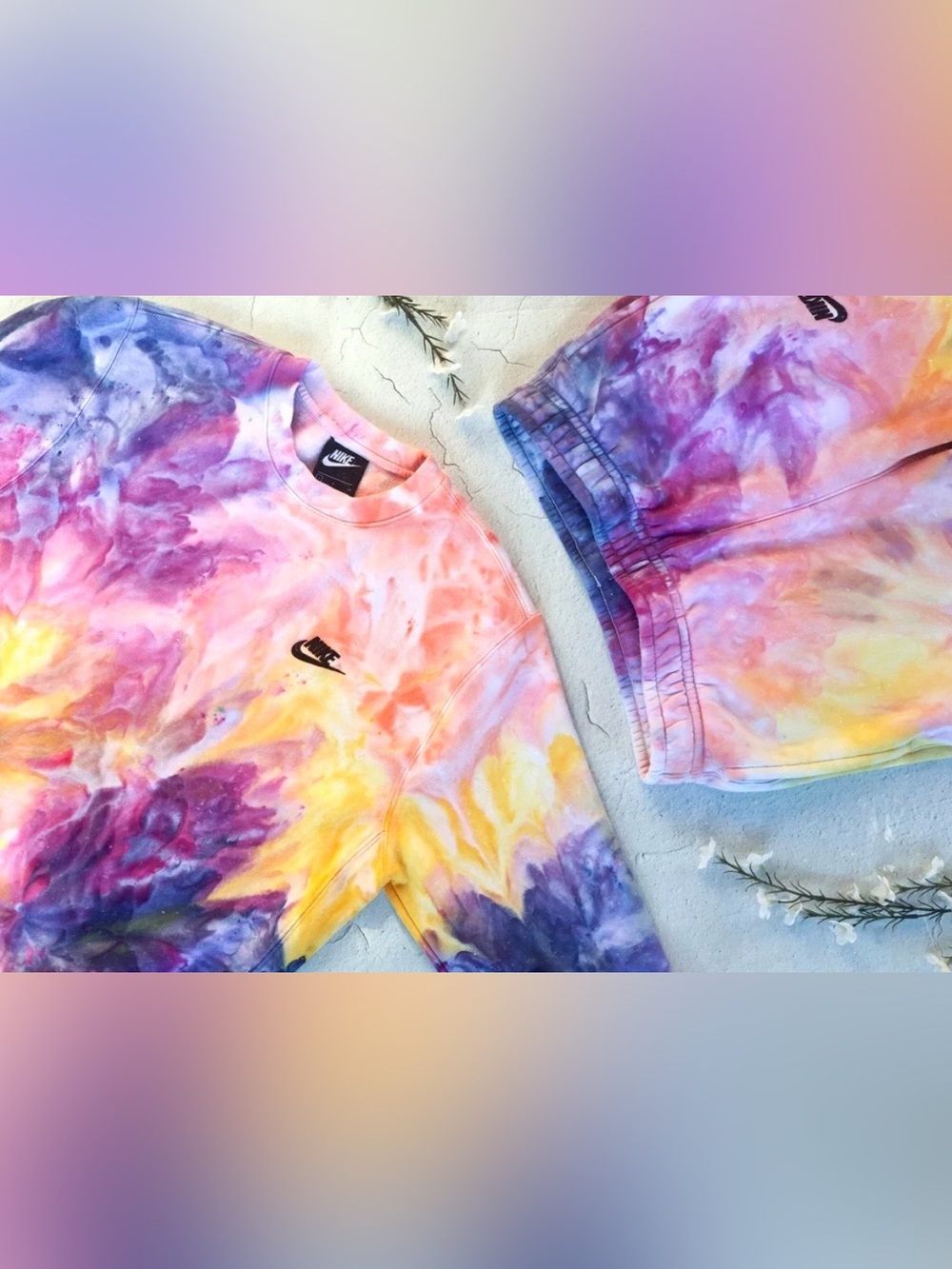 Nike Tie-Dye Crewneck and Joggers Set